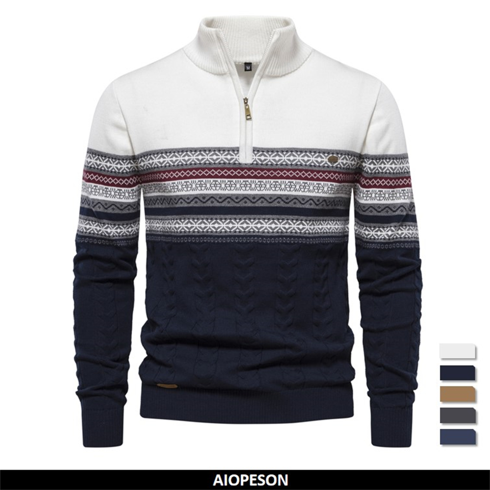 Men'S Fashion Zip Sweater - 2023 New Autumn High Quality Zipper