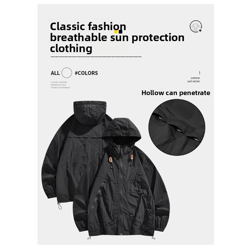 Mens Fashion Denim Jacket - Men Outdoor Fashion Trend Ice Silk