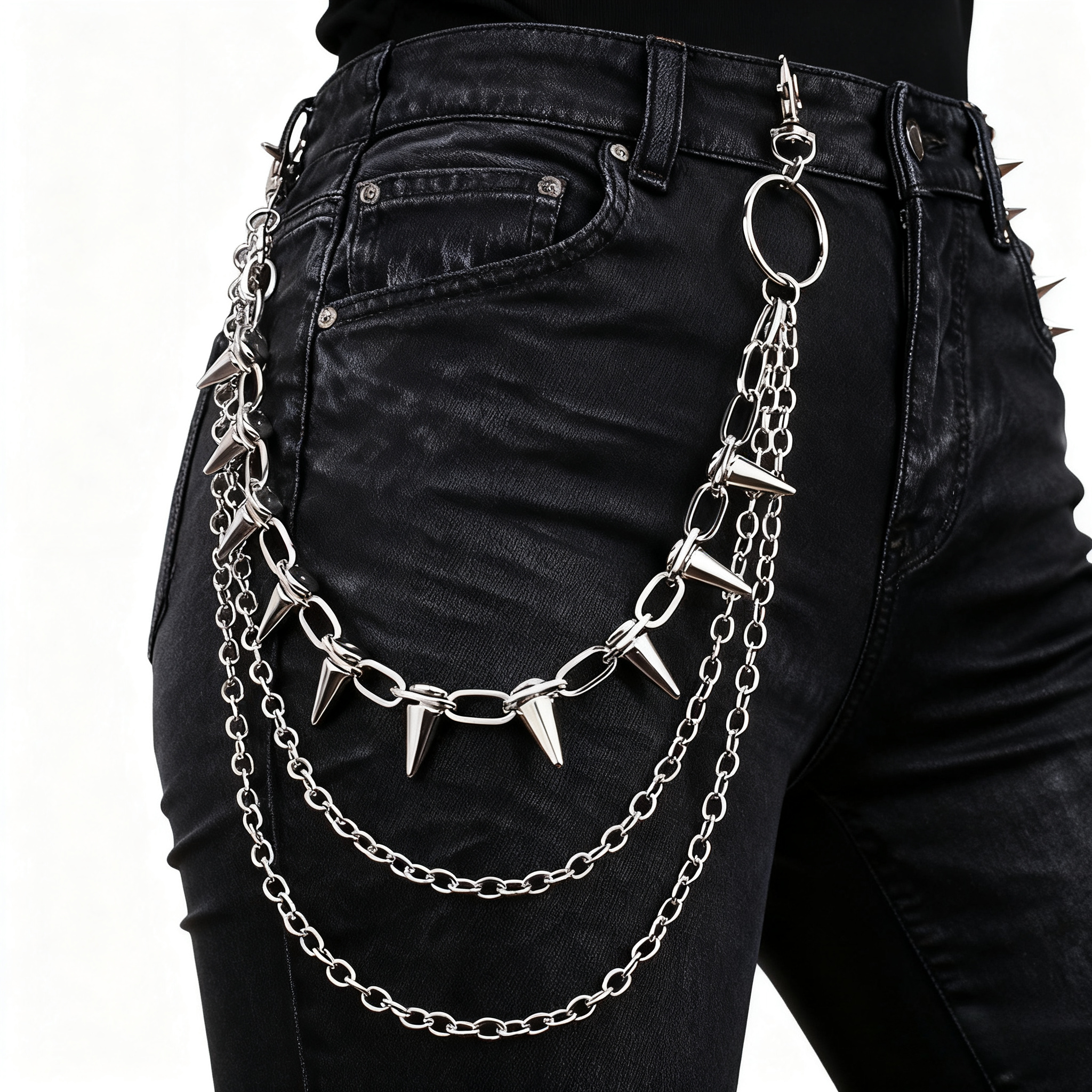 Men Fashion Key - Unisex Hip Hop Punk Rock Metal