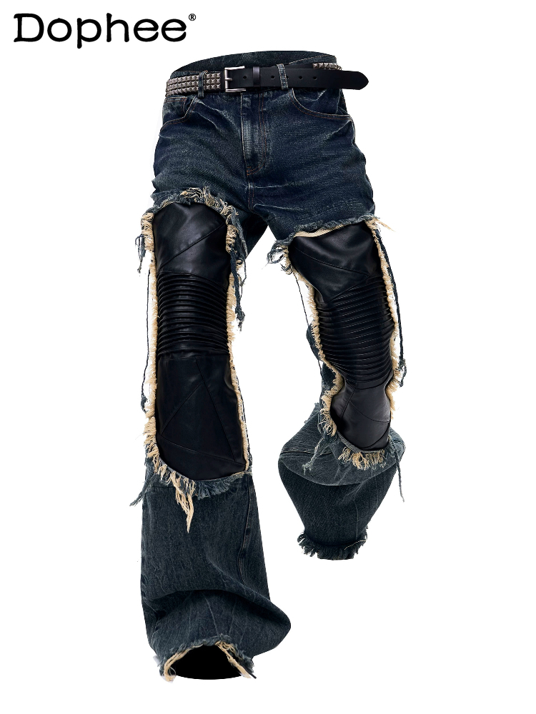 Men'S Fashion Jeans And Boots - Men's 2026 Summer Fashion Faux Leather