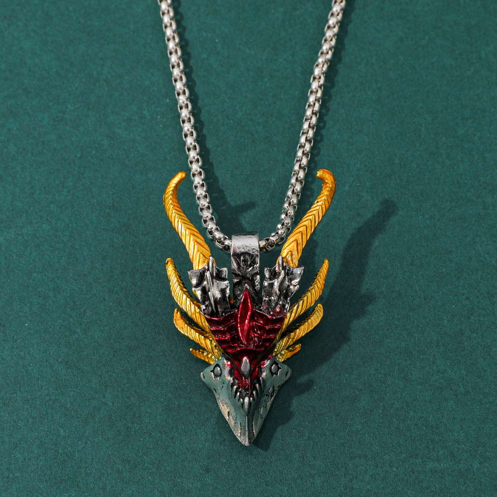 Mens Fashion Show - Retro Hip-Hop Evil Dragon Head Pendant