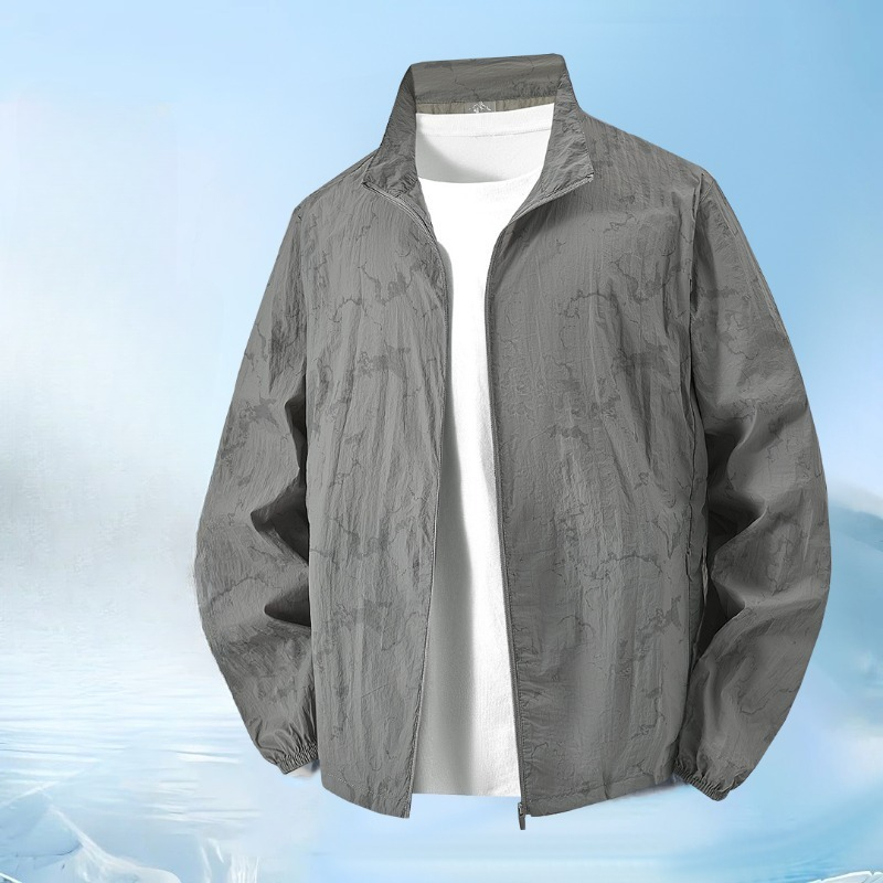 Mens Fashion Denim Jacket - Men's Summer Outdoor UV Protective Jacket