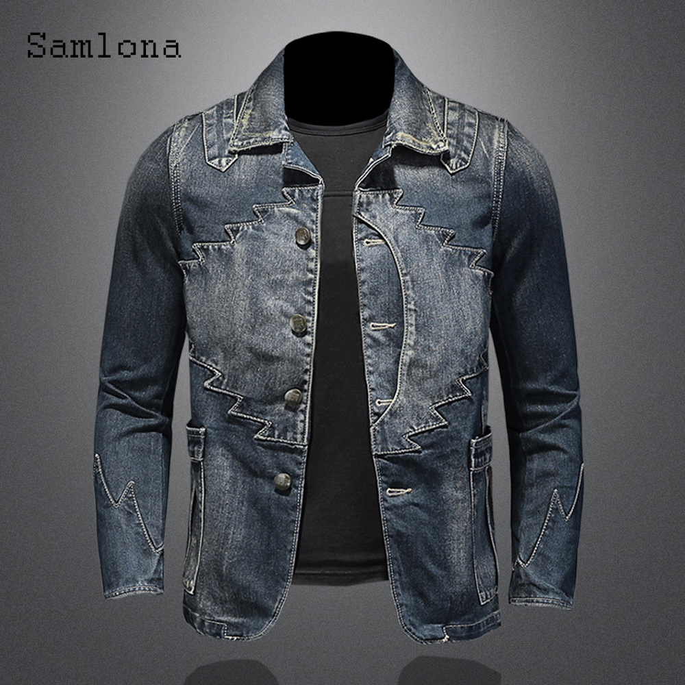Mens Fashion Denim Jacket - 2025 Single Breasted Mens Denim Jackets