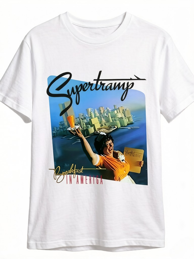 1950S Fashion Men'S - Men'S Retro 1950s Supertramp Graphic T-Shirt
