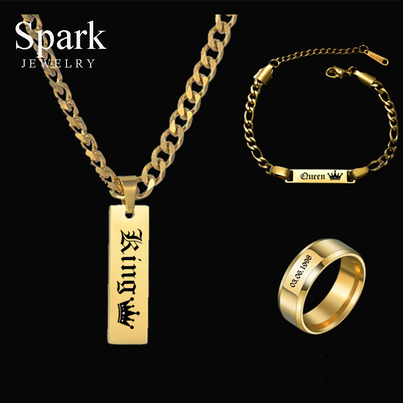 Men'S Fashion Jewelry Bracelets - Spark Personalized Custom Thick Chain Engrave