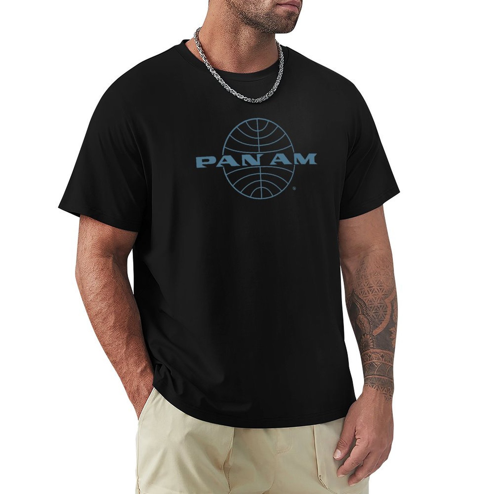 1950S Fashion Men'S - Pan Am Early 1950s Wordmark Extending