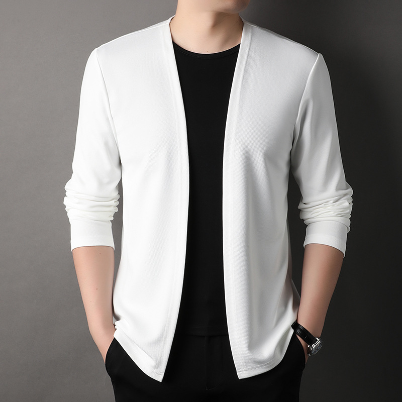 Men'S Fashion Zip Sweater - Spring Autumn Knit Cardigan Men Fashion
