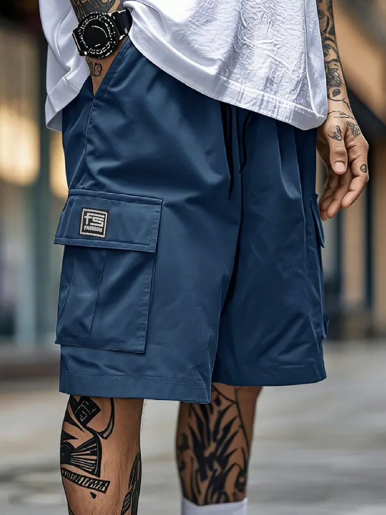 Belt Mens Fashion - Men's overalls shorts casual outdoor sports