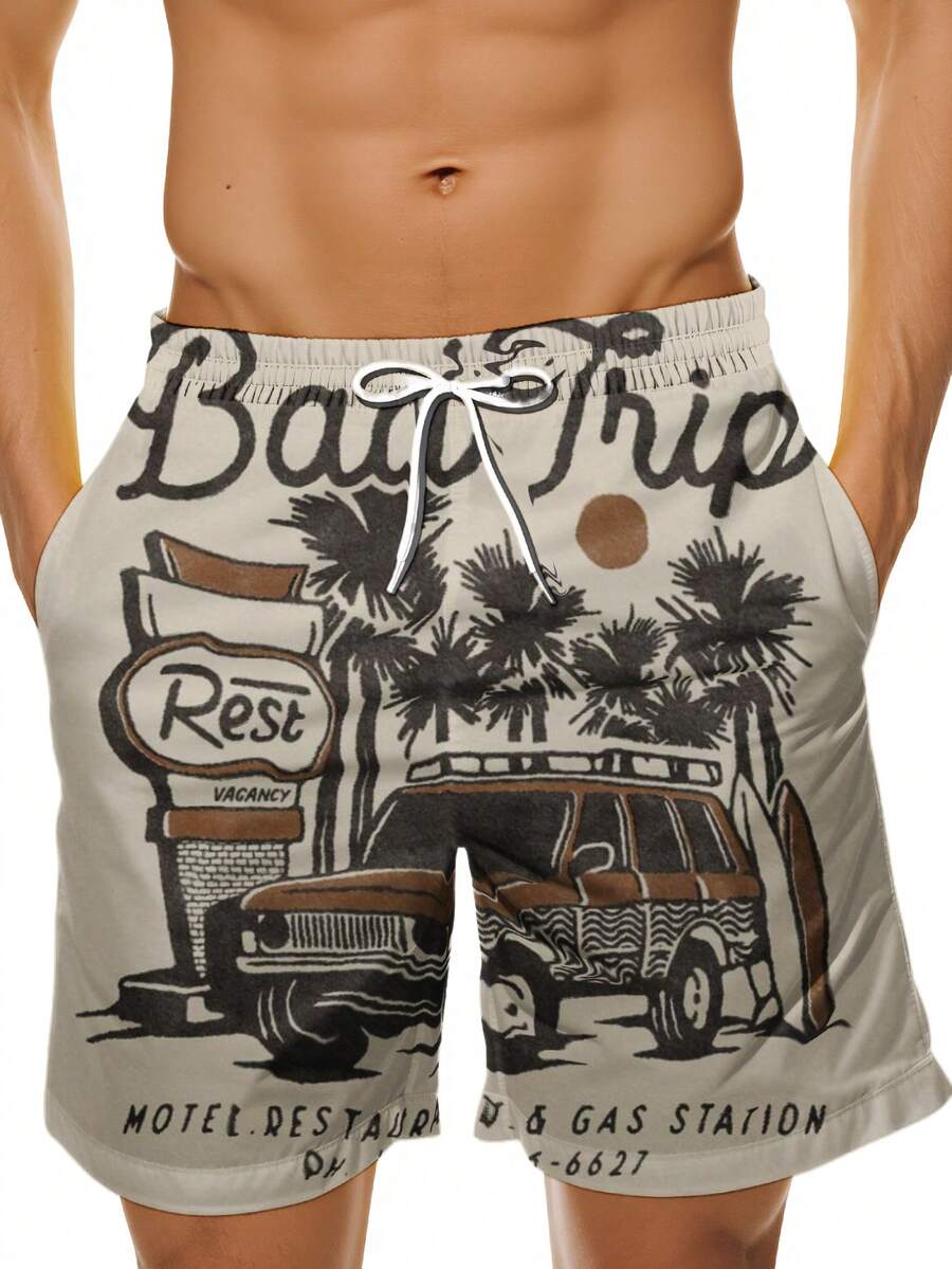 Mens Beach Trip Print Board Sh - Swim Trunk Shorts avis et prix