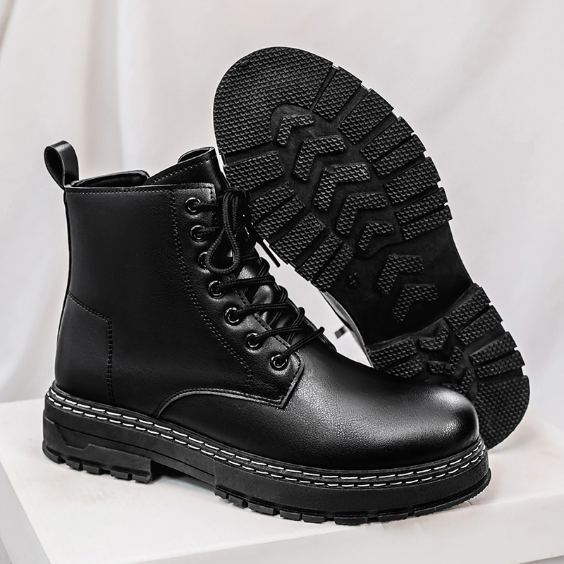 Men's 4-Season Black Patent Le - Fashion Men'S Boots avis et prix