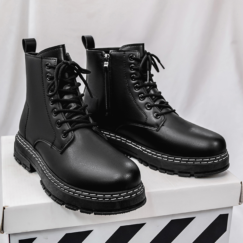 Men's 4-Season Black Patent Le - Fashion Men'S Boots avis et prix