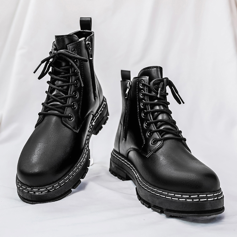 Men's 4-Season Black Patent Le - Fashion Men'S Boots avis et prix