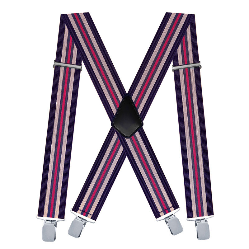 Stripes Men's Suspenders X Bac - Suspenders Clip Men avis et prix