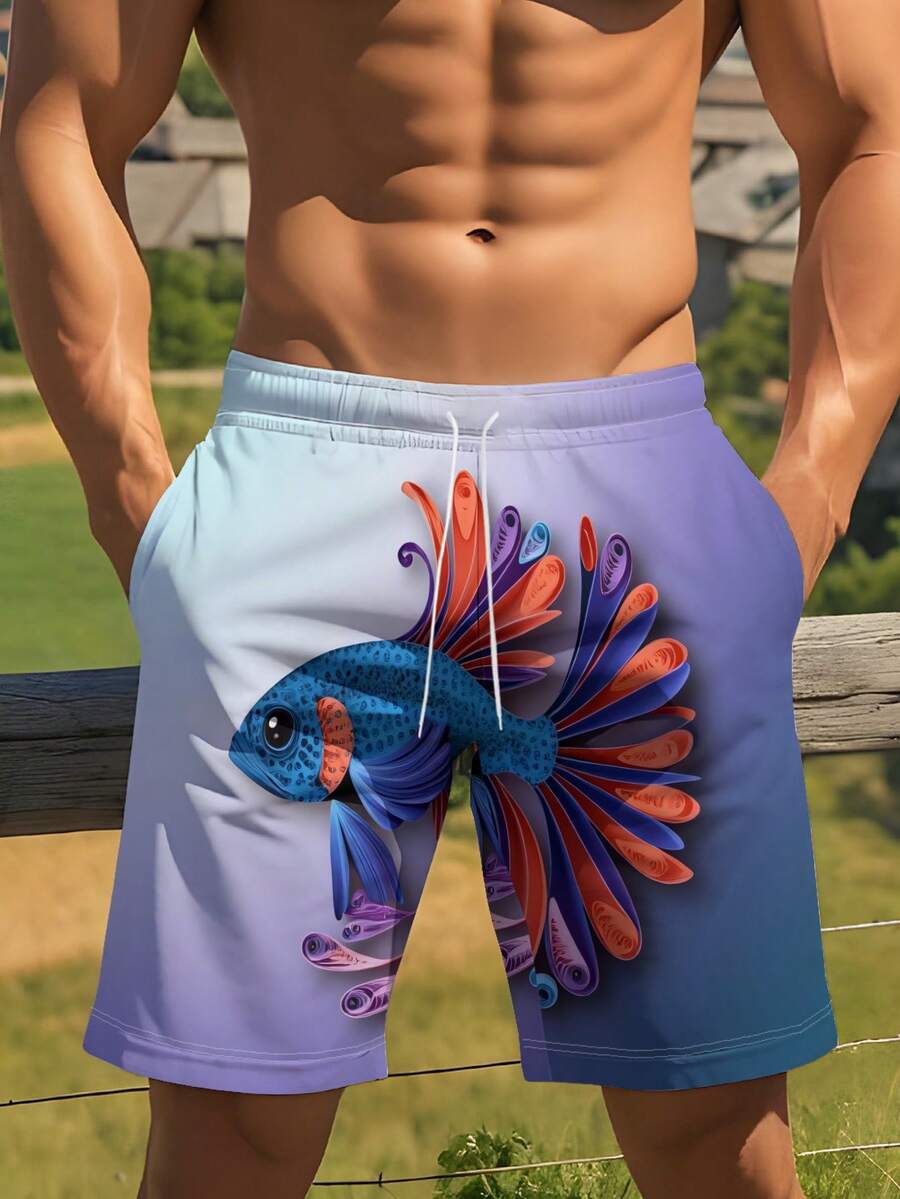 Gradient Purple Blue Swim Trun - Swim Trunk Shorts avis et prix