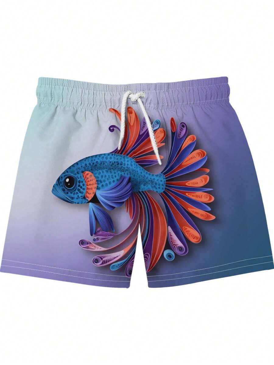 Gradient Purple Blue Swim Trun - Swim Trunk Shorts avis et prix