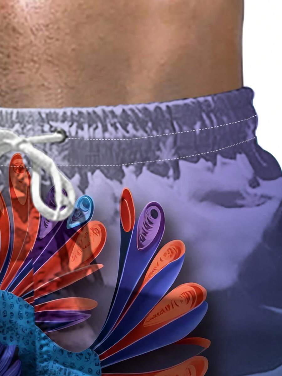 Gradient Purple Blue Swim Trun - Swim Trunk Shorts avis et prix