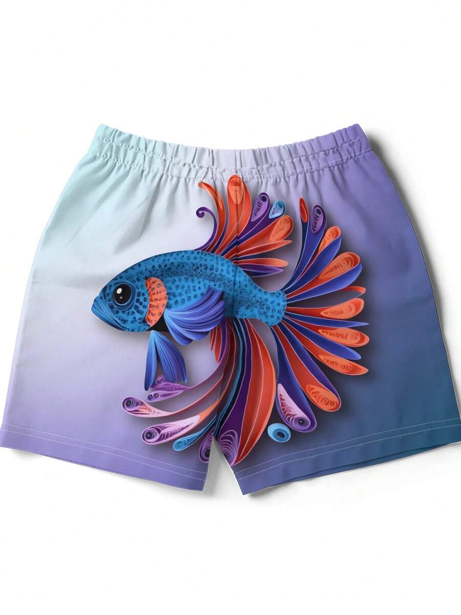 Gradient Purple Blue Swim Trun - Swim Trunk Shorts avis et prix
