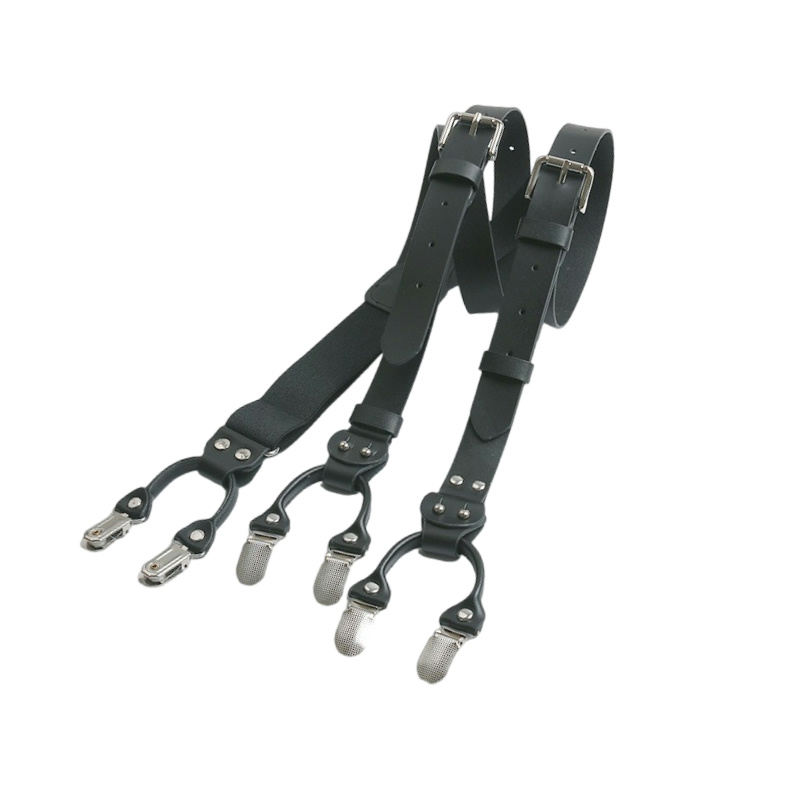 2.5Cm Leather Elasticity Men's - Suspenders Clip Men avis et prix