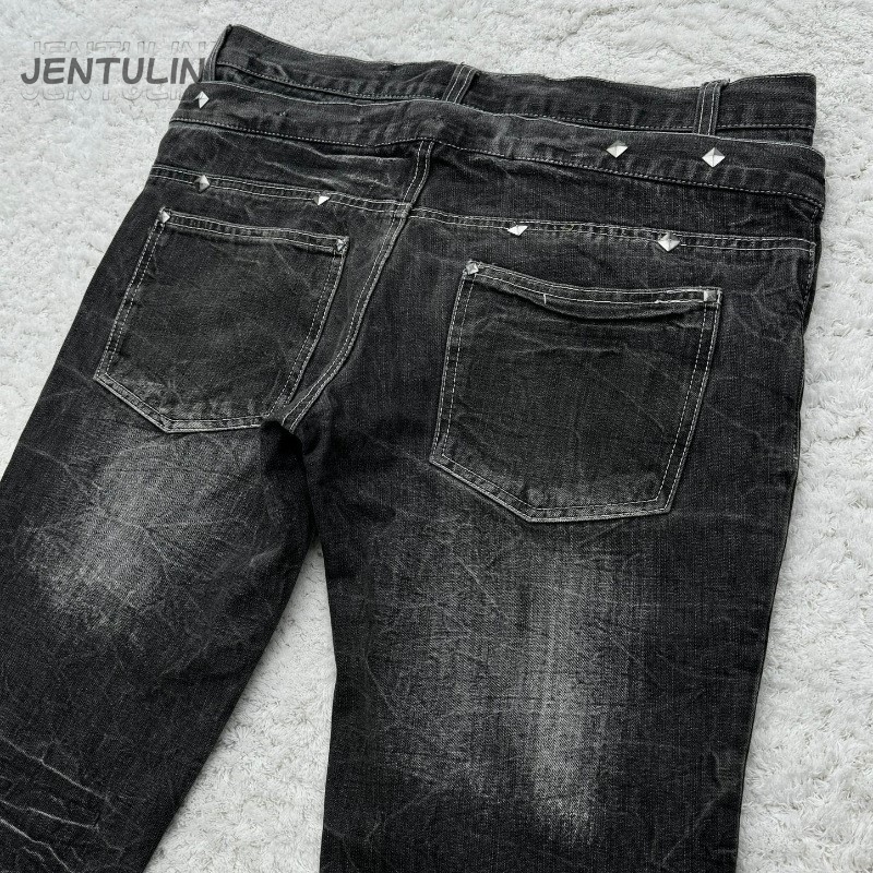 Y2K Retro Jeans Damaged Washed - Men'S Fashion Jeans And Boots avis et prix