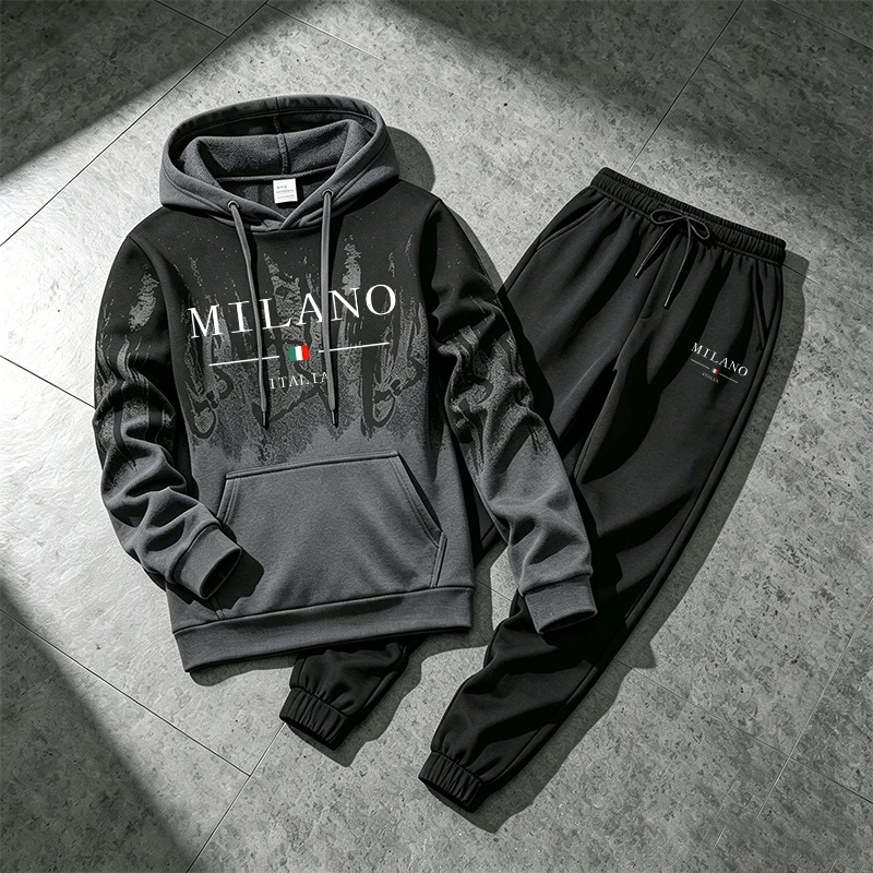 Italy Fashion Sportswear 2pcs  - Jogger Sweatpants Men avis et prix