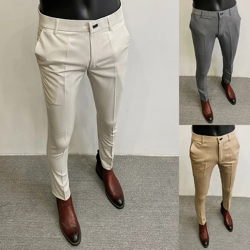 Men Suit Pants Formal Trousers - Formal Trouser Stretch avis et prix