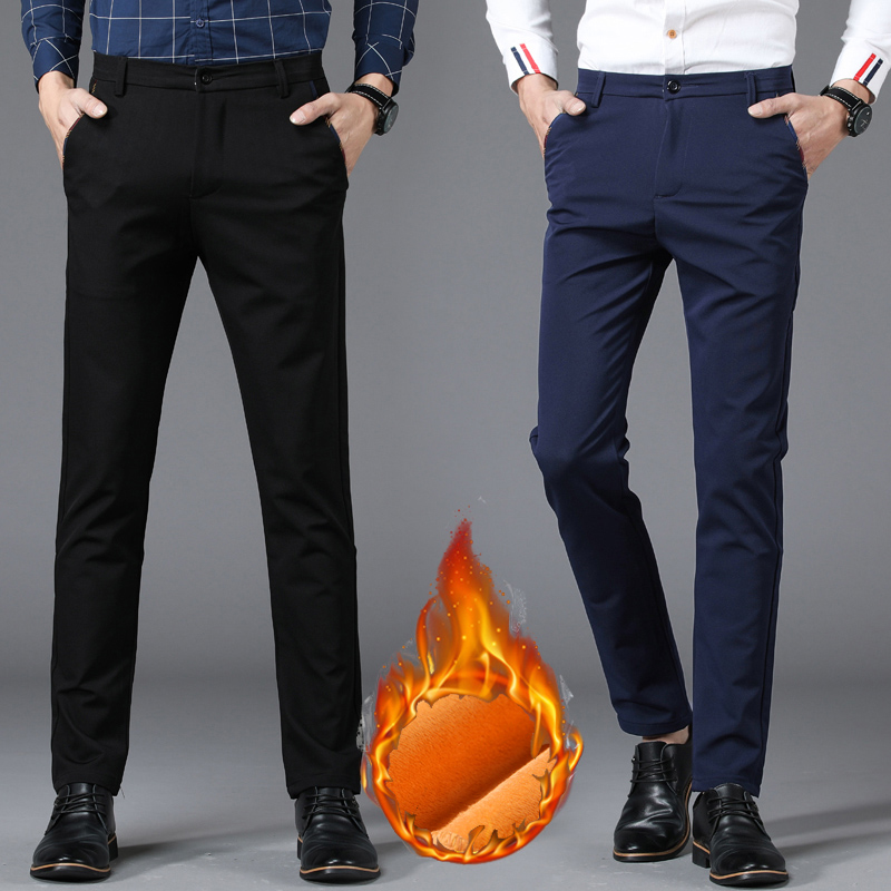Winter New Men's Warm Thermal  - Formal Trouser Stretch avis et prix