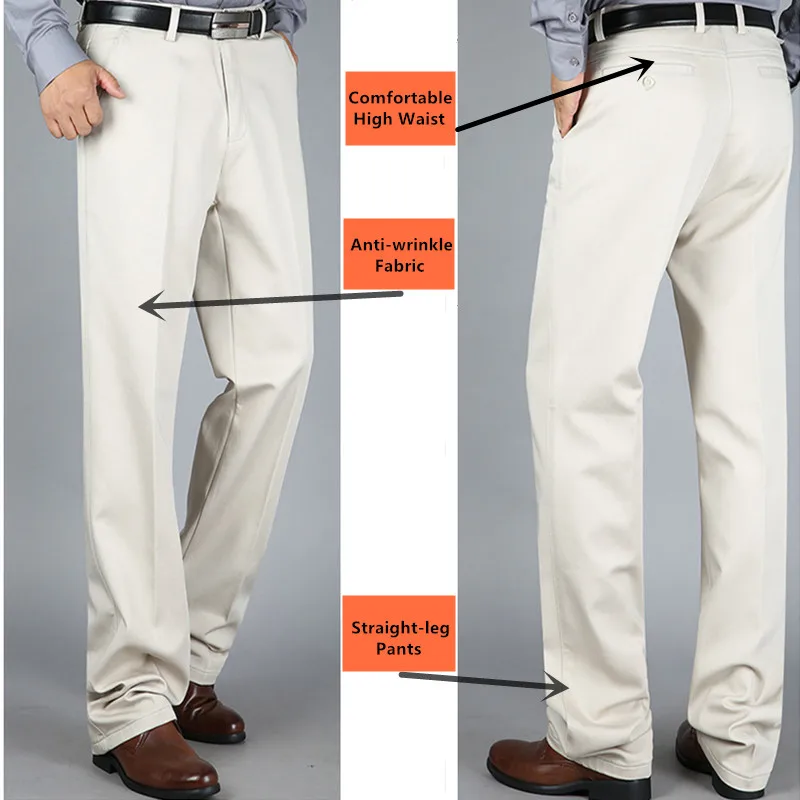 White Pants Men Office Formal  - Formal Trouser Stretch avis et prix