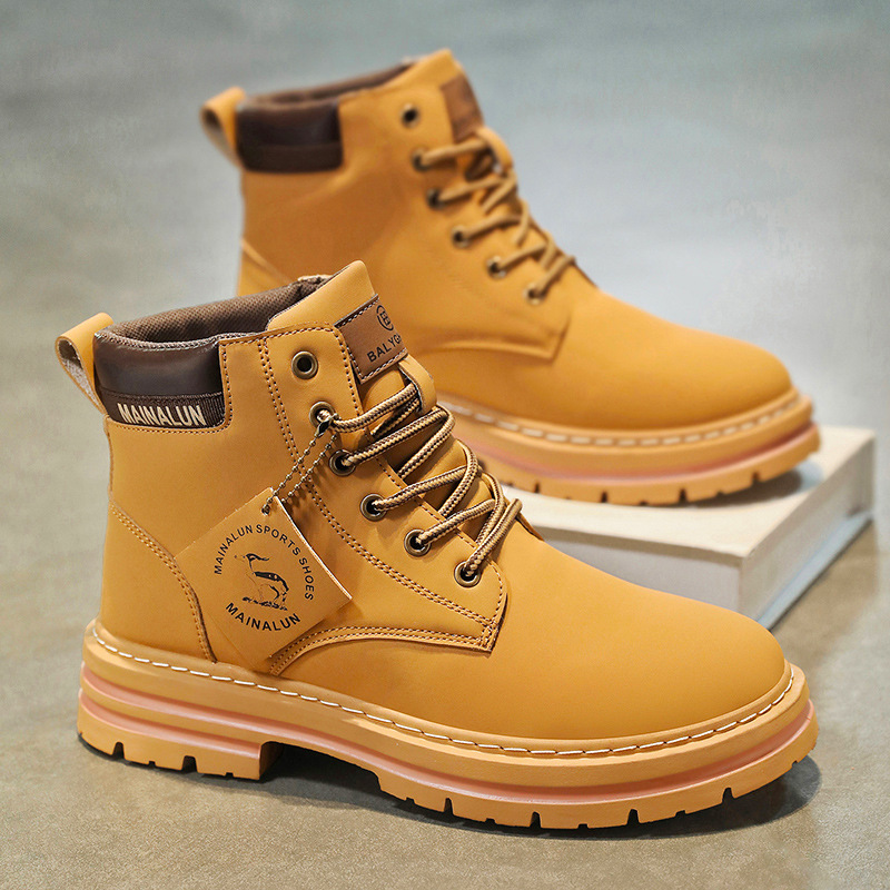 Classic Men High Top Boots Hig - Yellow Men'S Fashion avis et prix