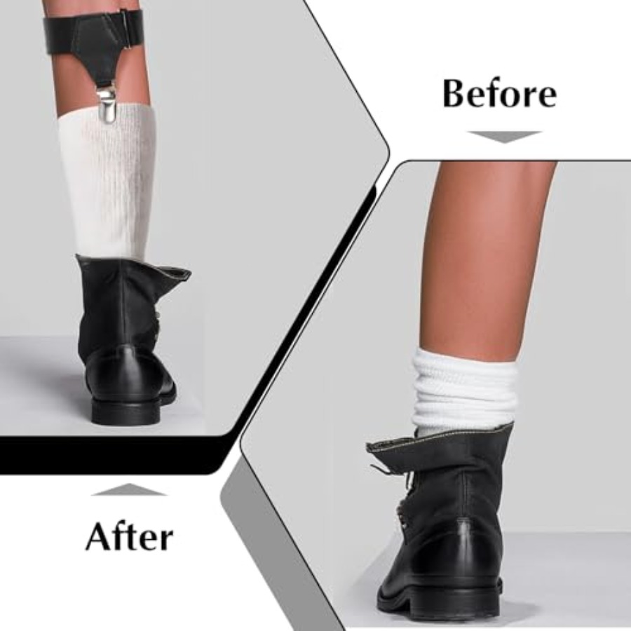 4pcs Sock Garters for Men, Adj - Suspenders Clip Men avis et prix