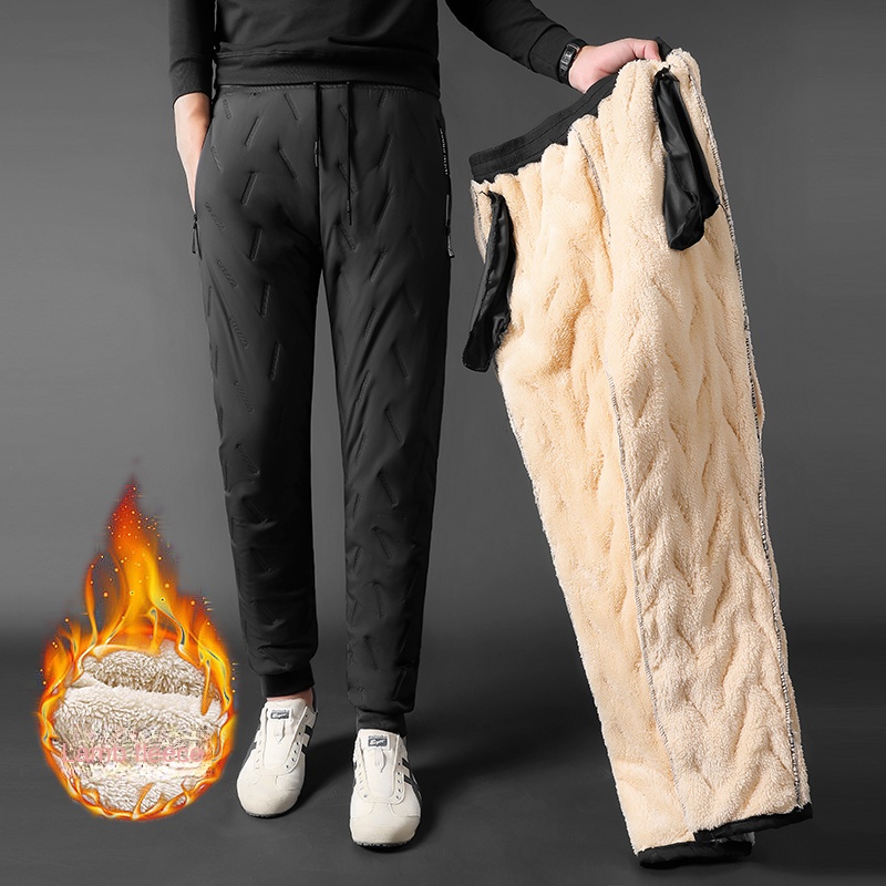 Winter Zip Pockets Thicken Fle - Jogger Sweatpants Men avis et prix