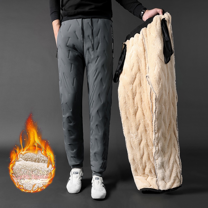 Winter Zip Pockets Thicken Fle - Jogger Sweatpants Men avis et prix