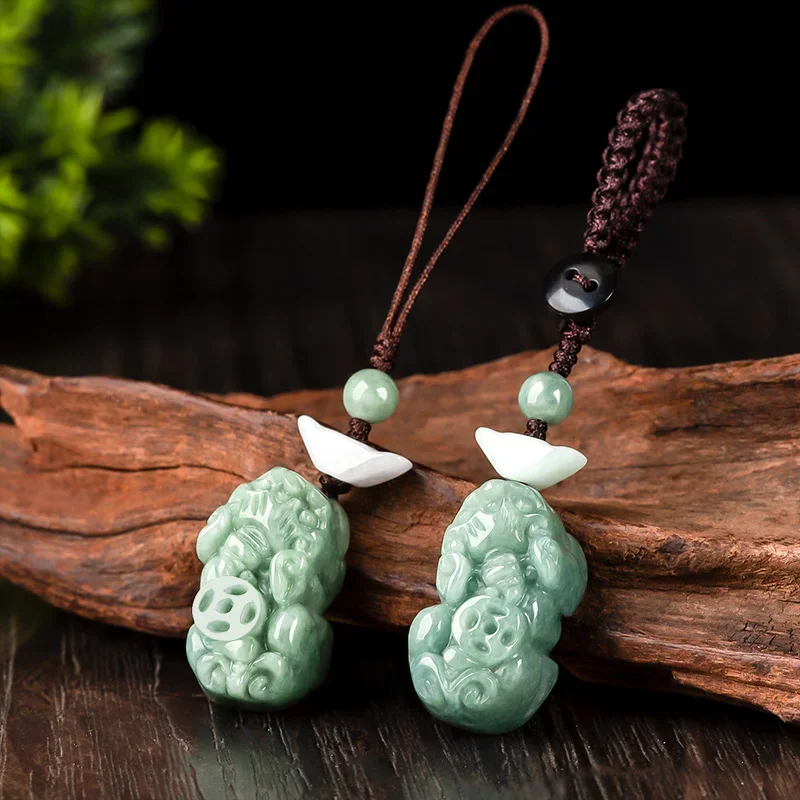 Burmese Emerald Pixiu Yuanbao  - Men Fashion Key avis et prix