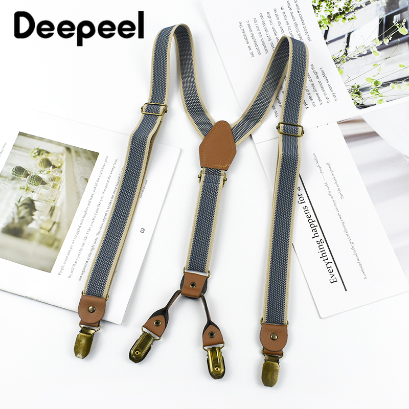 1Pc Deepeel 2/2.5*120cm Retro  - Suspenders Clip Men avis et prix