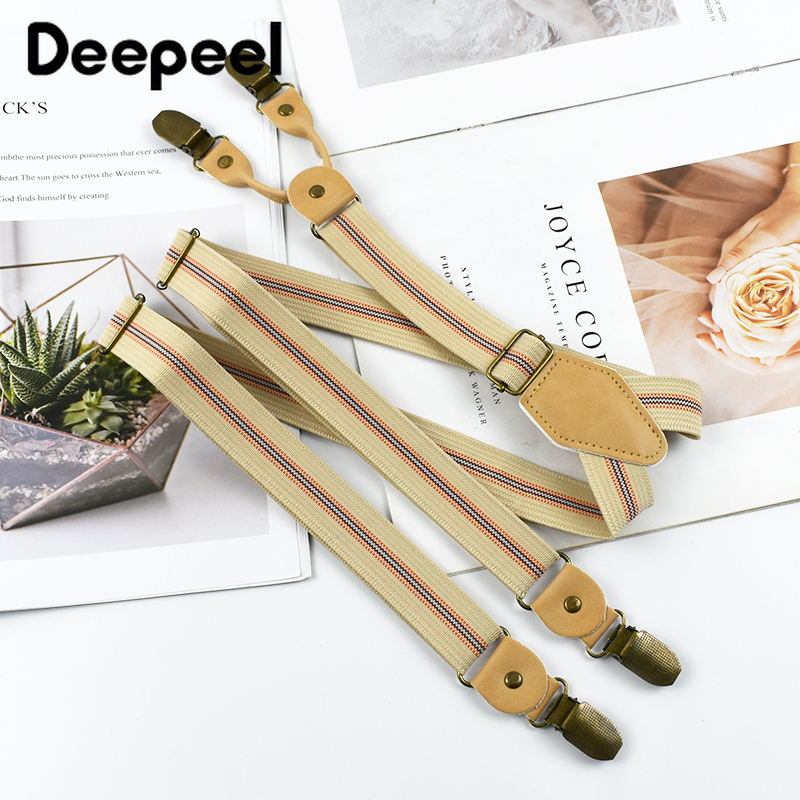 1Pc Deepeel 2/2.5*120cm Retro  - Suspenders Clip Men avis et prix