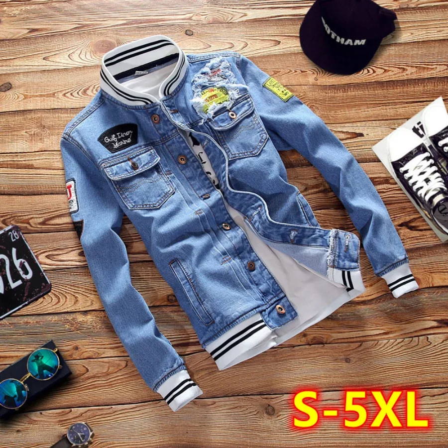 New 2026 Men's Denim Jackets F - Mens Fashion Denim Jacket avis et prix