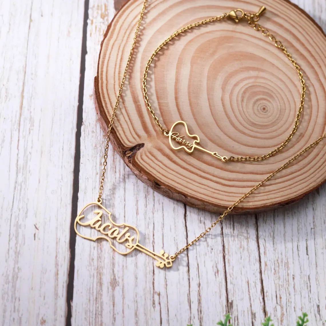 Customized Name Guitar Pendant - Men'S Fashion Jewelry Bracelets avis et prix