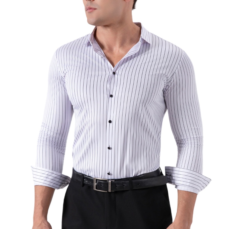 Retro Striped Wrinkle Free Str - Mens Fashion Dress Shirts avis et prix