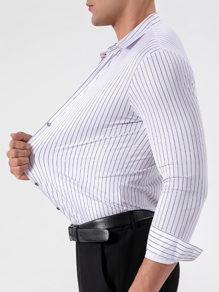 Retro Striped Wrinkle Free Str - Mens Fashion Dress Shirts avis et prix