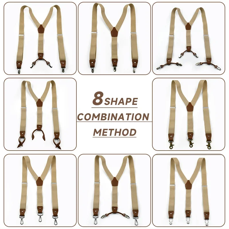 Deepeel 1Set 3.5*125cm Busines - Suspenders Clip Men avis et prix
