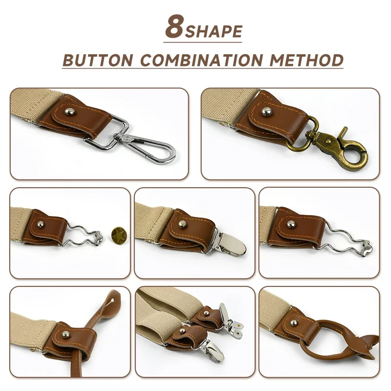 Deepeel 1Set 3.5*125cm Busines - Suspenders Clip Men avis et prix