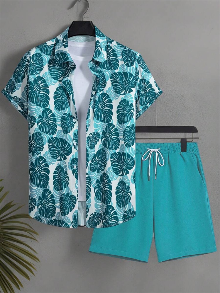 Men's Short-sleeved Shirt Set  - Mens Fashion Clothes avis et prix
