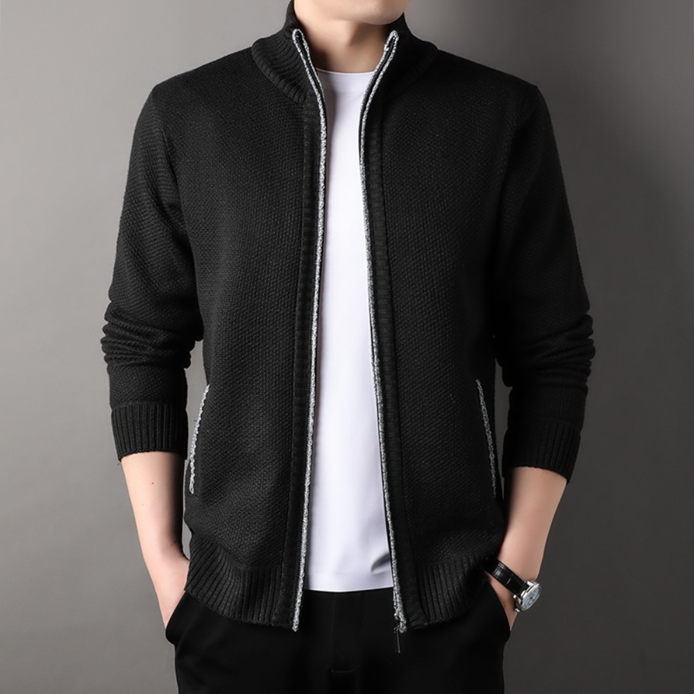 Men's Stand-up Collar Knit Swe - Men'S Fashion Zip Sweater avis et prix