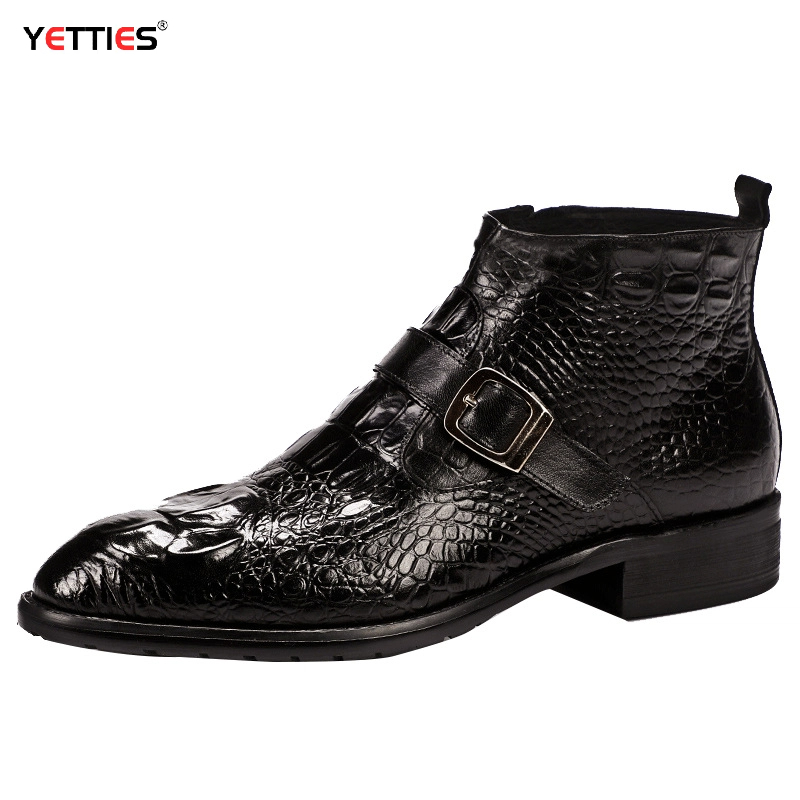 Mens Genuine Leather Crocodile - Fashion Men'S Boots avis et prix