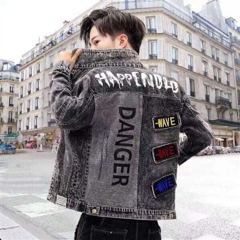 Button Hip Hop Casual Slim Sho - Mens Fashion Denim Jacket avis et prix