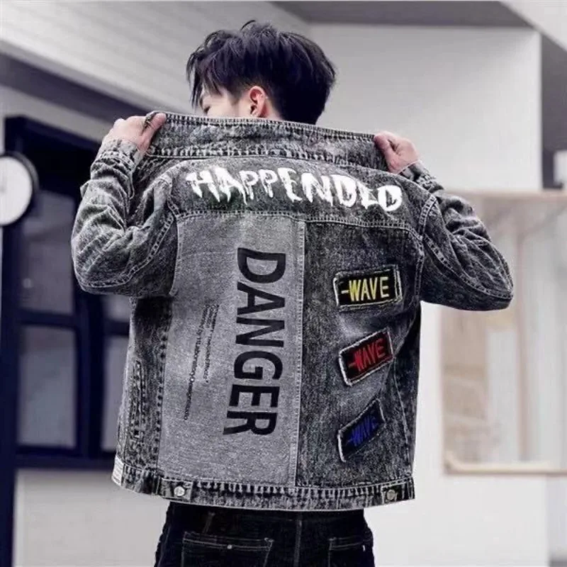 Button Hip Hop Casual Slim Sho - Mens Fashion Denim Jacket avis et prix