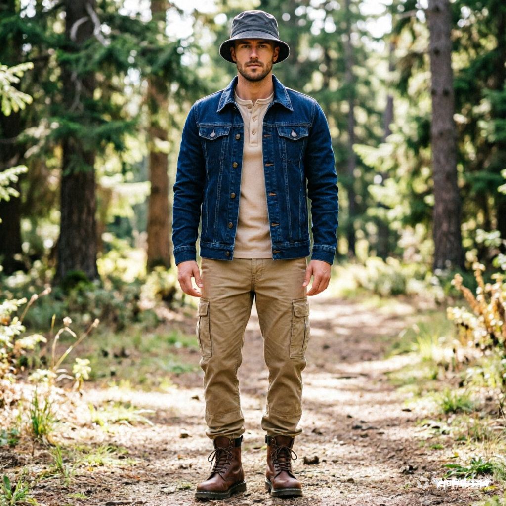 Spring Autumn Men Solid Denim  - Mens Fashion Denim Jacket avis et prix