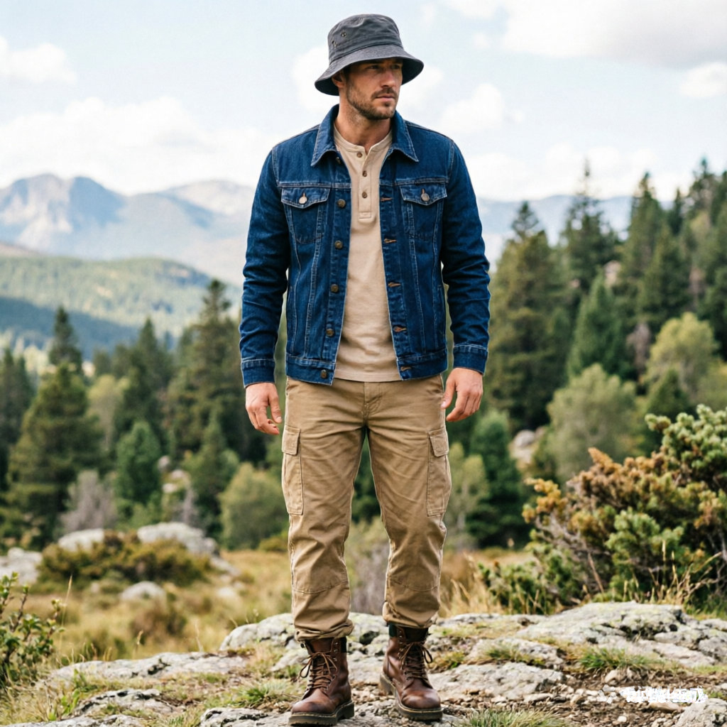 Spring Autumn Men Solid Denim  - Mens Fashion Denim Jacket avis et prix