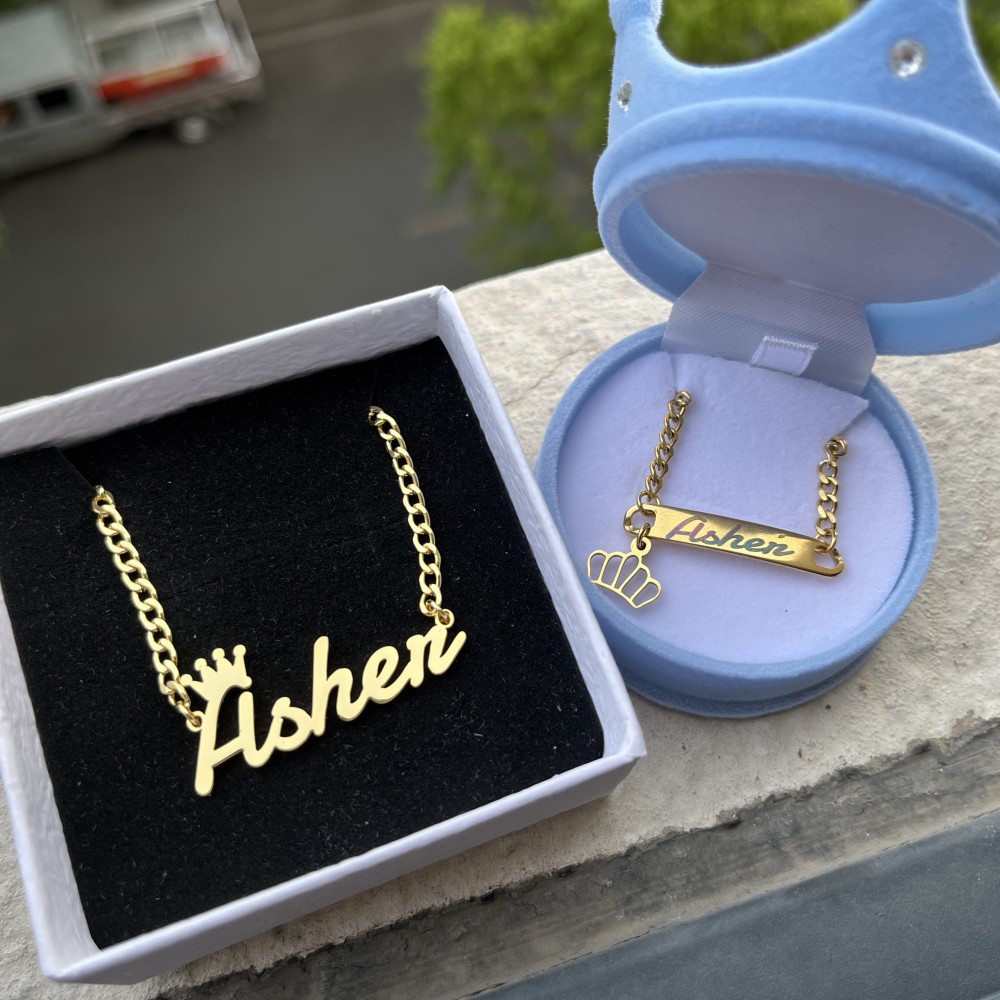 DUOYING Custom Name Necklace F - Men'S Fashion Jewelry Bracelets avis et prix