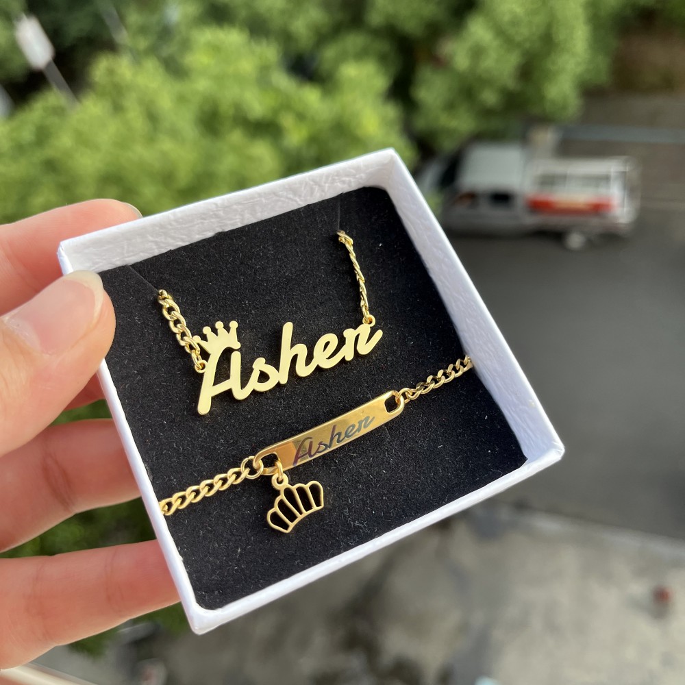 DUOYING Custom Name Necklace F - Men'S Fashion Jewelry Bracelets avis et prix