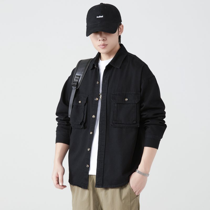 Pure Cotton Tooling Shirts Men - Mens Fashion Denim Jacket avis et prix